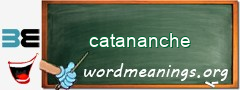 WordMeaning blackboard for catananche